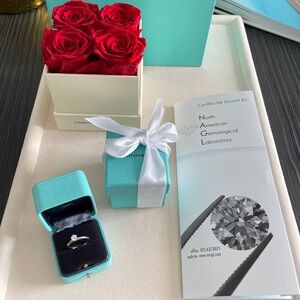 Tiffany & Co. Solitaire Engagement Platinum Ring .40ctw sz 6 $4,510